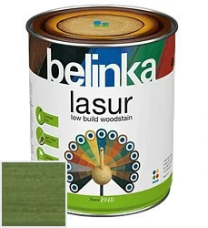 Belinka Lasur NEW / Белинка Лазурь Деревозащитное лазурное покрытие 0.75 л цвет 19 зелёная палитра Belinka