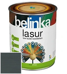 Belinka Lasur NEW / Белинка Лазурь Деревозащитное лазурное покрытие 0.75 л цвет 31 графитно-серый палитра Belinka