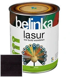 Belinka Lasur NEW / Белинка Лазурь Деревозащитное лазурное покрытие 0.75 л цвет 22 эбеновое дерево палитра Belinka