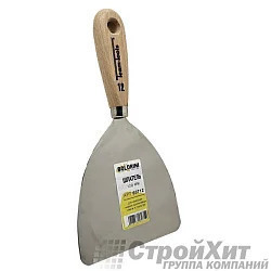 BOLDRINI Шпатель овальный из нержавеющей стали с деревянной ручкой