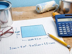 Расход краски на 1 м² - таблица по типам поверхностей