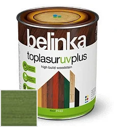 Belinka Toplasur UV Plus  NEW /Белинка Топлазурь УВ плюс Декоративное лазурное покрытие 5 л цвет 19 зелёная палитра Belinka