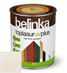 Belinka Toplasur UV Plus  NEW /Белинка Топлазурь УВ плюс Декоративное лазурное покрытие 5 л цвет 11 белая палитра Belinka