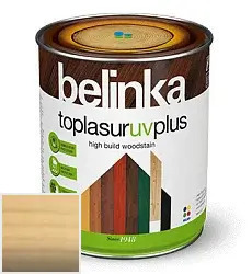 Belinka Toplasur UV Plus  NEW /Белинка Топлазурь УВ плюс Декоративное лазурное покрытие 5 л цвет Belinka 12 бесцветная палитра 