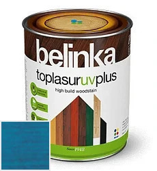 Belinka Toplasur UV Plus  NEW /Белинка Топлазурь УВ плюс Декоративное лазурное покрытие 5 л цвет 72 санториново-синяя палитра Belinka