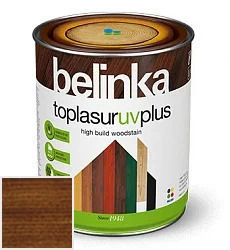 Belinka Toplasur UV Plus  NEW /Белинка Топлазурь УВ плюс Декоративное лазурное покрытие 5 л цвет 24 палисандр палитра Belinka