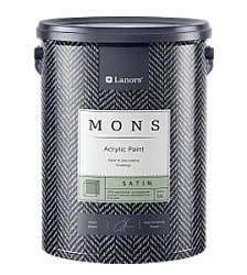 MONS SATIN PAINT – 100% акриловая полуматовая краска, 12% блеска