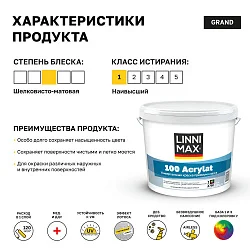 LINNIMAX 100 ACRYLAT / ЛИННИМАКС 100 АКРИЛАТ (CAPAROL AMPHIBOLIN) акриловая краска