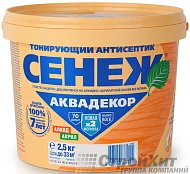 Сенеж Аквадекор тонирующий антисептик