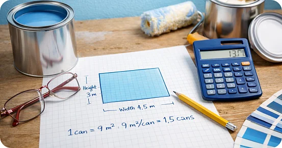 Расход краски на 1 м² - таблица по типам поверхностей