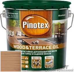 PINOTEX WOOD&TERRACE OIL 9 л цвет 033 палитра Pinotex "Древесная Гармония"