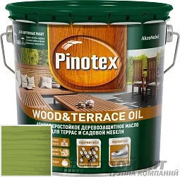 PINOTEX WOOD&TERRACE OIL 9 л цвет 020 палитра Pinotex "Древесная Гармония"
