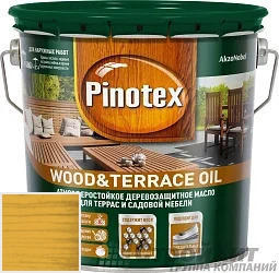 PINOTEX WOOD&TERRACE OIL 9 л цвет 023 палитра Pinotex "Древесная Гармония"