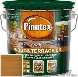 PINOTEX WOOD&TERRACE OIL 9 л цвет 026 палитра Pinotex "Древесная Гармония"