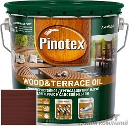 PINOTEX WOOD&TERRACE OIL 9 л цвет 037 палитра Pinotex "Древесная Гармония"