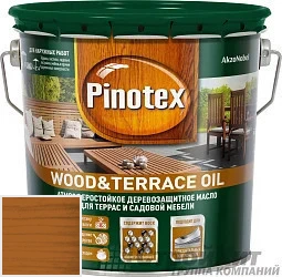 PINOTEX WOOD&TERRACE OIL 9 л цвет 028 палитра Pinotex "Древесная Гармония"