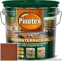 PINOTEX WOOD&TERRACE OIL 9 л цвет 035 палитра Pinotex "Древесная Гармония"