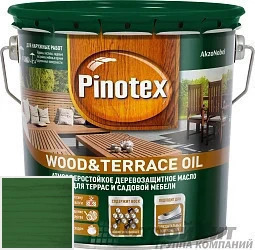 PINOTEX WOOD&TERRACE OIL 9 л цвет 019 палитра Pinotex "Древесная Гармония"
