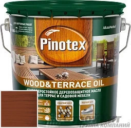 PINOTEX WOOD&TERRACE OIL 9 л цвет 036 палитра Pinotex "Древесная Гармония"