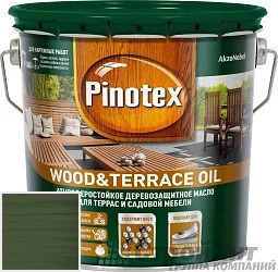 PINOTEX WOOD&TERRACE OIL 9 л цвет 017 палитра Pinotex "Древесная Гармония"