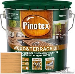 PINOTEX WOOD&TERRACE OIL 9 л цвет 022 палитра Pinotex "Древесная Гармония"