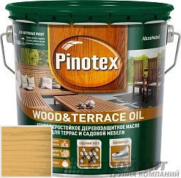 PINOTEX WOOD&TERRACE OIL 9 л цвет 024 палитра Pinotex "Древесная Гармония"