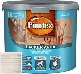 PINOTEX LACKER AQUA Глянцевый 9л цвет 001 палитра Pinotex "Древесная Гармония"