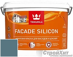 Tikkurila Facade Silicon / Тиккурила Фасад Силикон 9 л цвет D123 палитра TIKKURILA FAÇADE 760