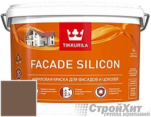Tikkurila Facade Silicon / Тиккурила Фасад Силикон 9 л цвет Q677 палитра TIKKURILA FAÇADE 760