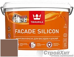 Tikkurila Facade Silicon / Тиккурила Фасад Силикон 9 л цвет Q664 палитра TIKKURILA FAÇADE 760