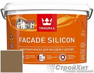 Tikkurila Facade Silicon / Тиккурила Фасад Силикон 9 л цвет Q605 палитра TIKKURILA FAÇADE 760