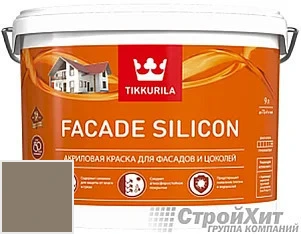 Tikkurila Facade Silicon / Тиккурила Фасад Силикон 9 л цвет Q699 палитра TIKKURILA FAÇADE 760