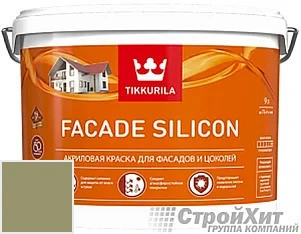 Tikkurila Facade Silicon / Тиккурила Фасад Силикон 9 л цвет Q589 палитра TIKKURILA FAÇADE 760