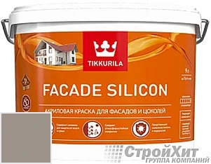 Tikkurila Facade Silicon / Тиккурила Фасад Силикон 9 л цвет D140 палитра TIKKURILA FAÇADE 760