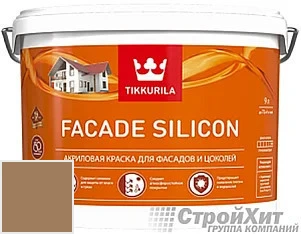 Tikkurila Facade Silicon / Тиккурила Фасад Силикон 9 л цвет Q604 палитра TIKKURILA FAÇADE 760