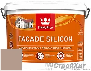 Tikkurila Facade Silicon / Тиккурила Фасад Силикон 9 л цвет Q675 палитра TIKKURILA FAÇADE 760