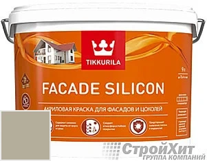 Tikkurila Facade Silicon / Тиккурила Фасад Силикон 9 л цвет Q627 палитра TIKKURILA FAÇADE 760
