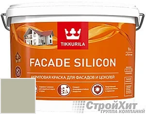 Tikkurila Facade Silicon / Тиккурила Фасад Силикон 9 л цвет Q573 палитра TIKKURILA FAÇADE 760
