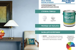 Kelly-Moore Paints INSPIRE INTERIOR PAINT / FLAT суперукрывистая дизайнерская краска