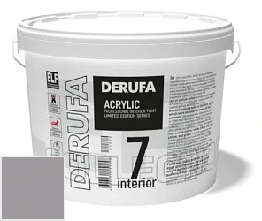 Derufa Интерьер-7 (SM) шелковисто-матовая краска 9 л цвет DRF 9074 палитра DERUFA