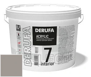 Derufa Интерьер-7 (SM) шелковисто-матовая краска 9 л цвет DRF 9067 палитра DERUFA