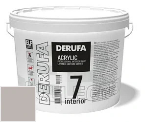 Derufa Интерьер-7 (SM) шелковисто-матовая краска 9 л цвет DRF 9065 палитра DERUFA