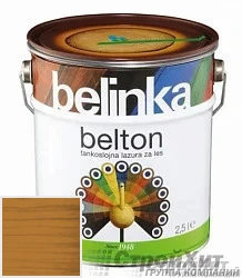 Belinka Belton /Декоративное глубоко проникающее тонкослойное лазурное покрытие 0.75 л цвет 026 палитра Pinotex "Древесная Гармония"
