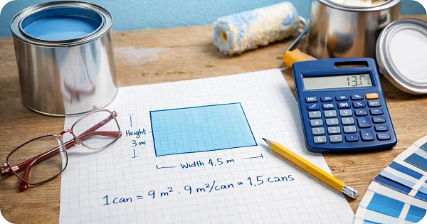 Расход краски на 1 м² - таблица по типам поверхностей
