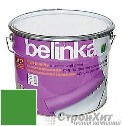 Belinka latex краска для внутренних стен и потолков 10 л цвет RAL 6037 палитра RAL CLASSIC K7
